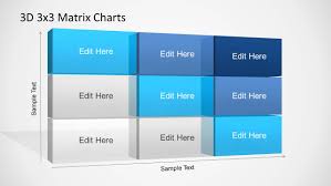 3d Matrix Charts Powerpoint Template