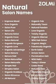 41 organic natural salon name ideas