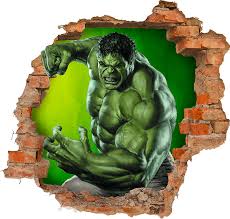 Starring bill bixby as dr. 3d Hulk Through Wall Sticker Tenstickers