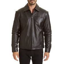 Excelled Mens Leather Open Bottom Jacket 810055689