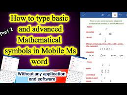 Write Mathematical Equation In Ms Word