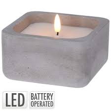 Concrete Pot Candle With Led Light
