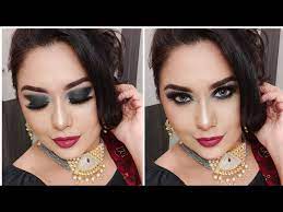 indo western ring ceremony makeup
