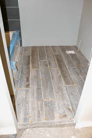 plank tile bathroom flooring