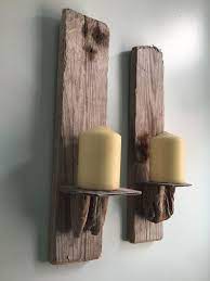 Driftwood Candle Sconce Pair Uk