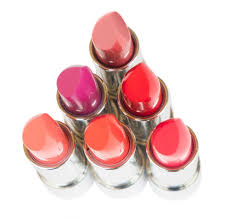 puple pink and red shiny lipsticks