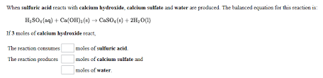 When Sulfuric Acid Reacts With Calcium