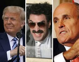 The continuing adventures of kazakh journalist borat sagdiyev (sacha baron cohen, back in action) see the character return to the united states after almost 15 years away. Donald Trump Comments On Rudy Giuliani Borat 2 Footage Branding Creator Sacha Baron Cohen A Creep Heraldscotland