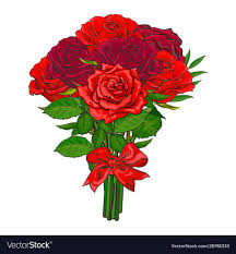 red roses bouquet royalty free vector image