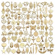 maycreate 100pcs gold alloy charms for