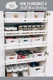 how to organize a pull out pantry
