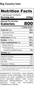 nutritional information warrens get