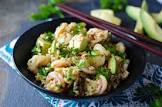 brown rice salad  with shrimp