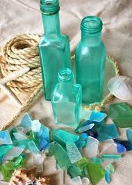 Paint Glass Bottles In Frosted Seaglass