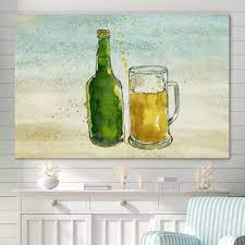 Canvas Wall Art Beer Bottle And G