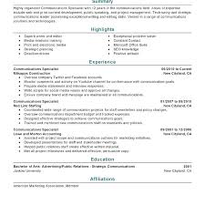 Public Relation Specialist Resume Employee Relations Specialist