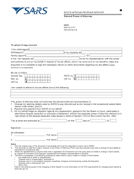 The original power of attorney form must accompany the representative taxpayer on each visit to the sars branch. Sars Power Of Attorney Form Download Fill Online Printable Fillable Blank Pdffiller