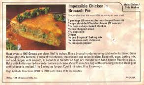 broccoli pie recipe clipping