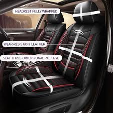 Front 2 Seat Covers Faux Leather For