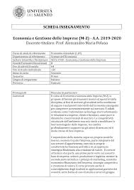 Check spelling or type a new query. Programma Di Economia E Gestione Delle Imprese M Z A A 2019 2020 Studocu
