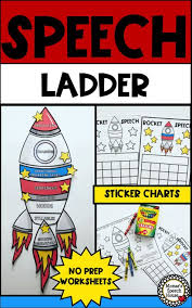 Rocket Speech Ladder No Prep Worksheets Sticker Charts