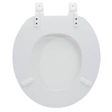 wood white round toilet seat at lowes