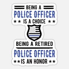 policeman retirement cop sticker