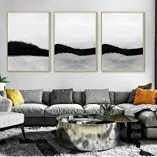 Black White Abstract Poster Print
