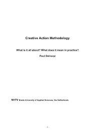 creative action methodology nhtv