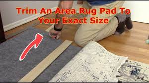 how to cut an area rug pad to your