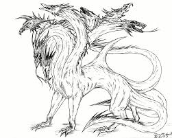Best paper to print coloring pages on for coloring pencils? Realistic Hydra Dragon Coloring Pages