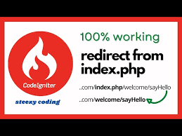 codeigniter redirect from index php in