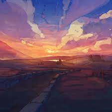 sunset artistic landscape 4k new