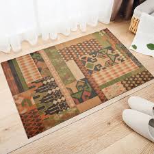 multicolor printed forest floor carpet