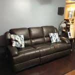 top grain leather reclining sofa set