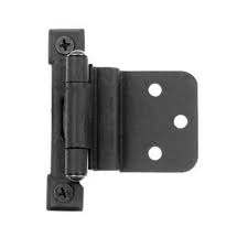 inset semi concealed hinge black iron