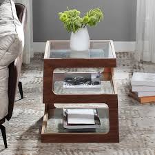 Modern Glass Side Table With 3 Tiers S