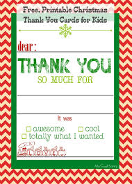 christmas thank you notes printable free printable christmas thank you cards for kids my sweet sanity