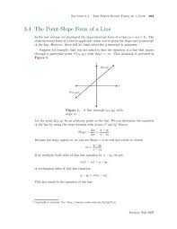 3 4 The Point Slope Form Of A Line