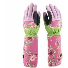 Gardening Gloves Faux Leather Cotton