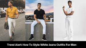 best white jeans outfits for men