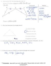 Unit 6 triangle congruency test : Unit 3 Ms Sheetz S Math Class