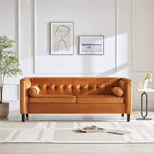 dreamsir 78 w velvet sofa mid century