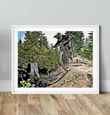 See more of sonnie's timeless cycle home decor on facebook. Enduro Mountain Bike Poster Bicycles Wall Art Noanahiko Art Prints