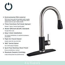 kitchen sink faucet with deck plate