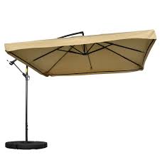 Outsunny Offset Patio Umbrella With Net