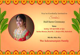 half saree invitation gift box