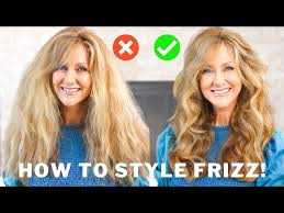how to style frizzy hair for women with