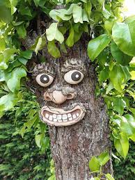 Tree Ornament Funny Face Sculpture