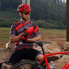 zakpro aero fit cycling jersey red